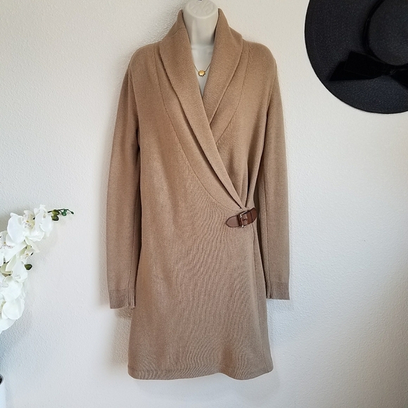 Ralph Lauren Black Label Merino Wool Blend Sweater Dress - Picture 2 of 10